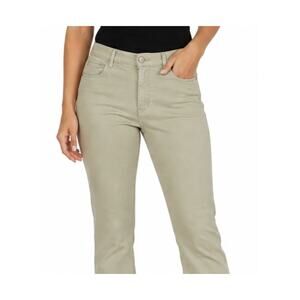 LOFT Pants Womens Size 12 Light Green Modern Kick Crop Soft Stretch Zip Up NWOT